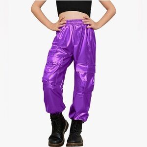 Metallic Kids Cargo Pants